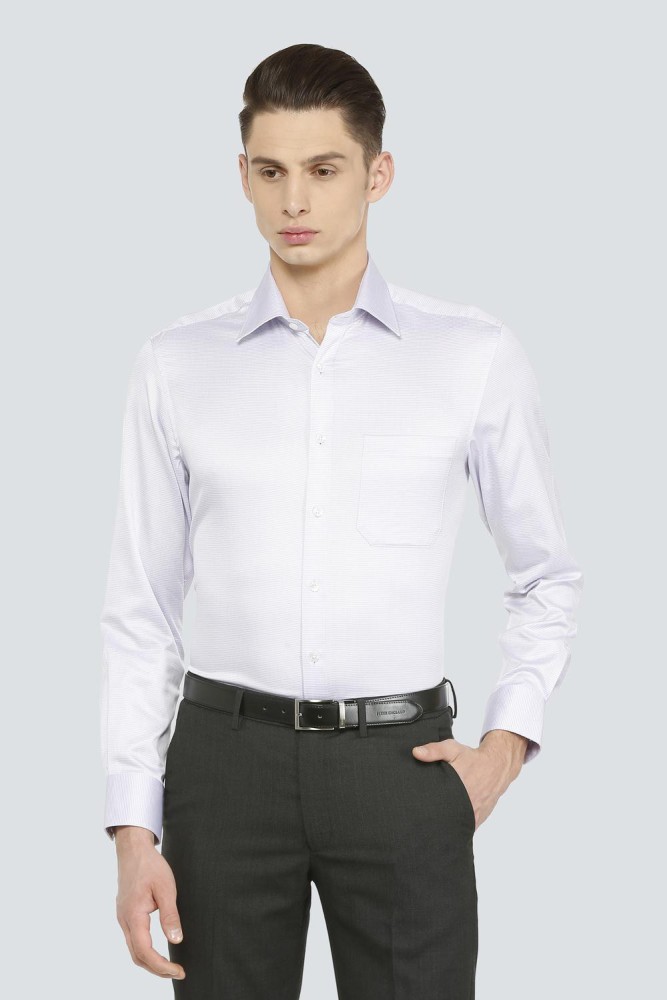 Buy Louis Philippe Men Grey Slim Fit Self Design Formal Shirt