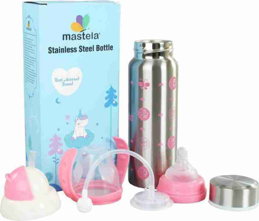 240ml Baby Bottle Thermos Stainless Steel Feeding Bottle 3-in-1