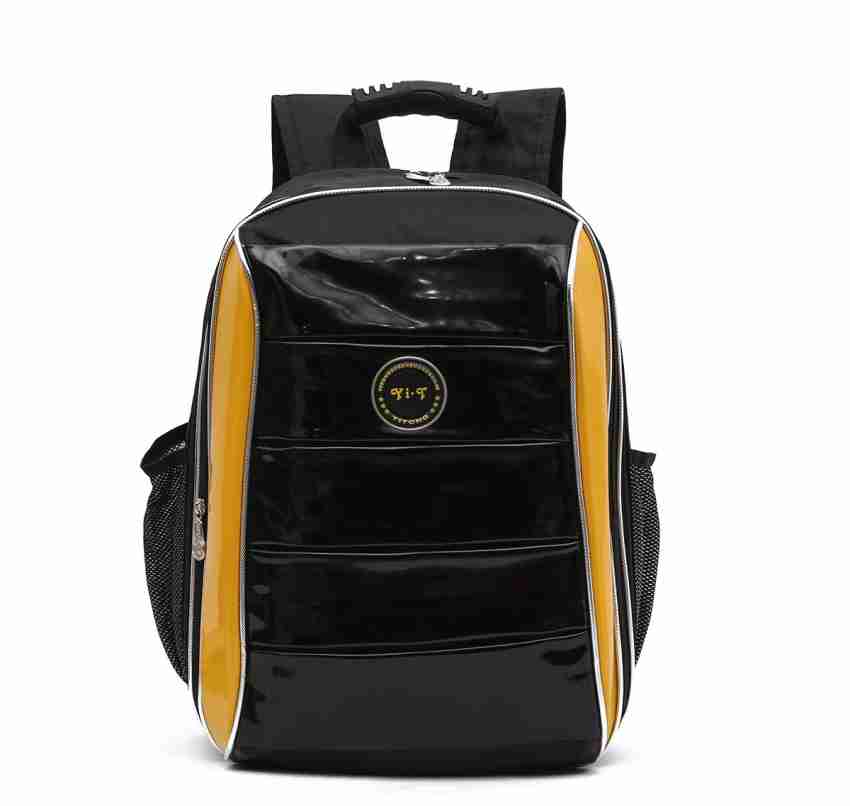 Black and 2024 gold school bag