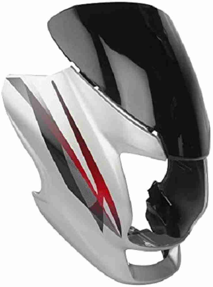 zalak headlight visor for super splendor silver red Bike