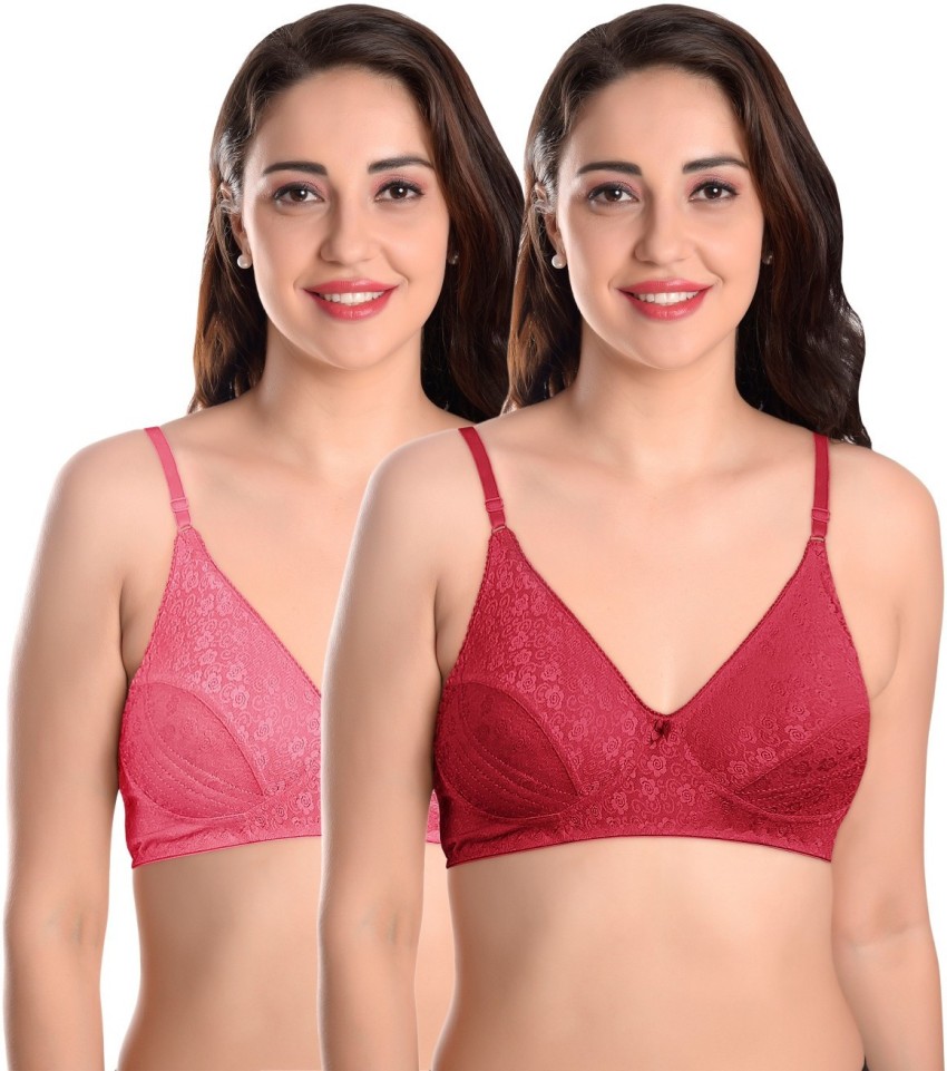 Womens Lace Non Padded Non Wired Full Coverage Bra
