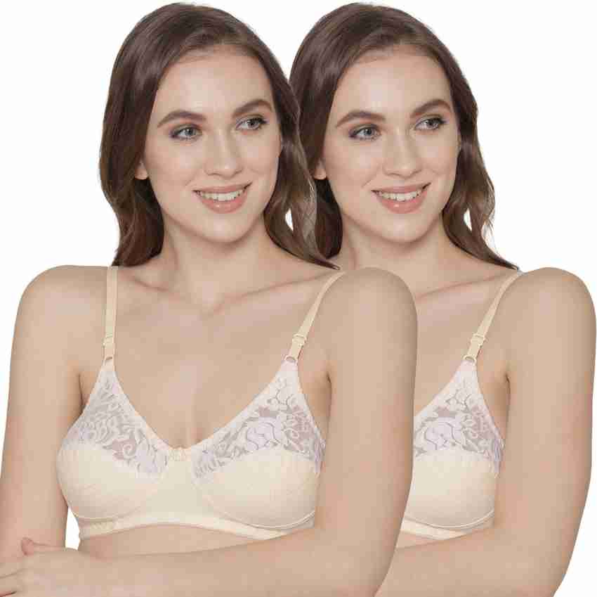 Buy kalyani 5047 Women's Non-Padded Medium Coverage Seamed Regular Wear Lace  Bra Pack of 2 Women T-Shirt Non Padded Bra Online at Best Prices in India