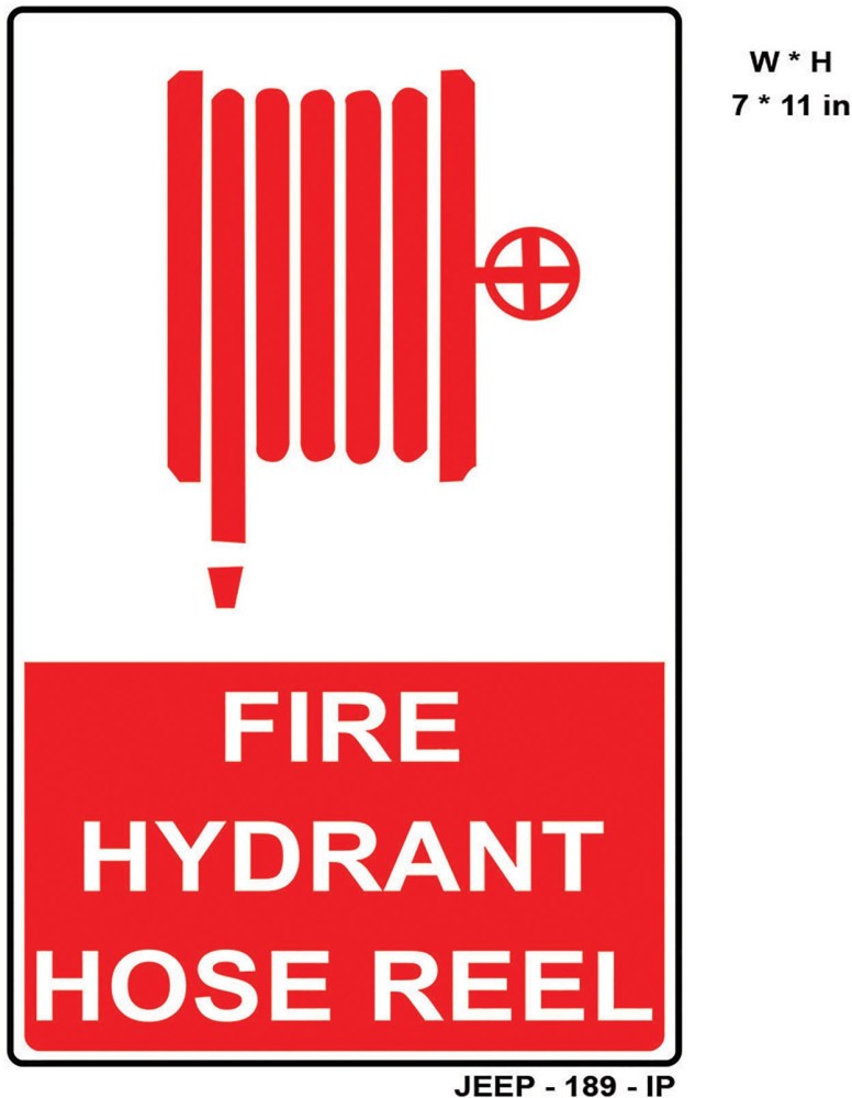 JEEPL FIRE HYDRANT HOSE REEL SIGN BOARD, ACP WITH VINYL ,12X8 INCHES  (JE-189-IP) Emergency Sign Price in India - Buy JEEPL FIRE HYDRANT HOSE REEL  SIGN BOARD, ACP WITH VINYL ,12X8 INCHES (