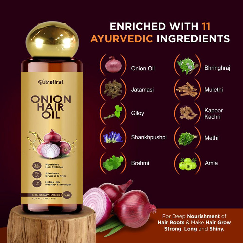 NutraFirst Onion Hair Oil for Men Women Hair Oil Price in