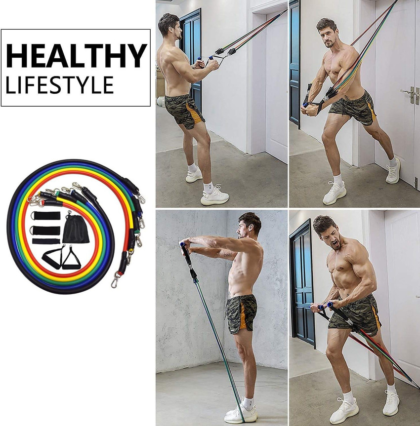 STOCKHAWKERS Complete Resistance Bands Set for Exercise Stretching and Workout Toning Tube Kit Resistance Tube Buy STOCKHAWKERS Complete Resistance Bands Set for Exercise Stretching and Workout Toning...