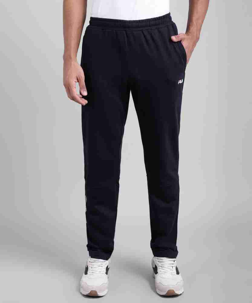 FILA Solid Men Blue Track Pants - Buy FILA Solid Men Blue Track Pants  Online at Best Prices in India