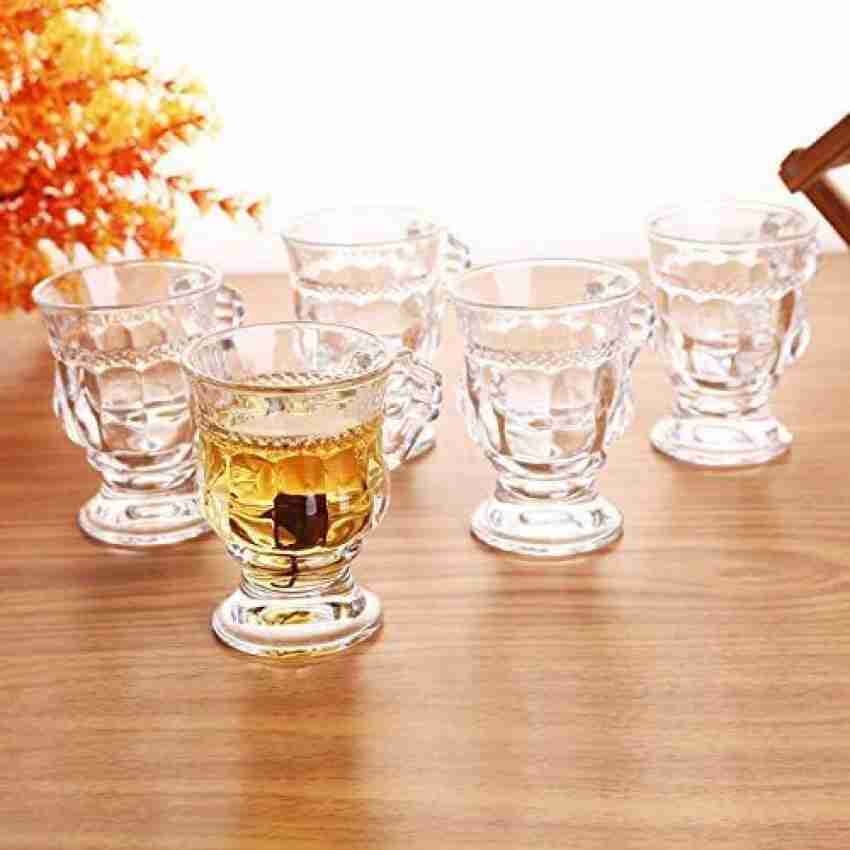 Buy Glass Tea Cup, Coffee Mugs with Handle-Royal tea cup (150ML) Online in  India – Skyborn