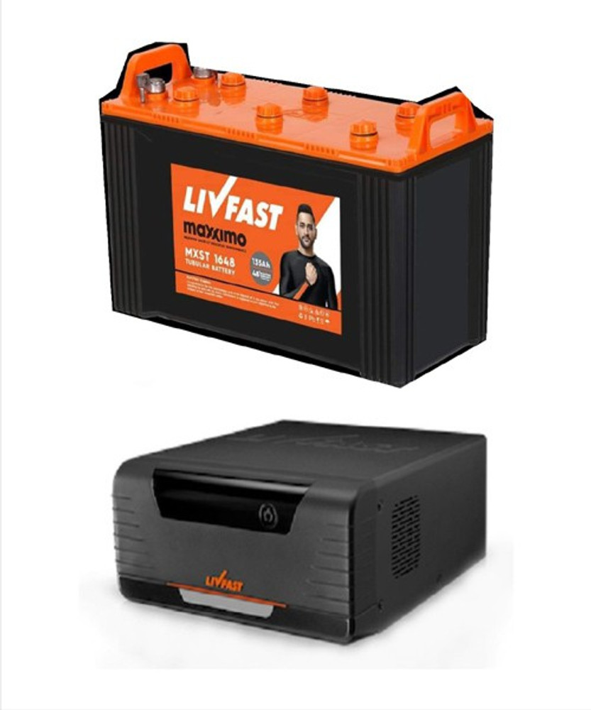 Livfast MXST1648 FC1125 Tubular Inverter Battery Price in India Buy Livfast MXST1648 FC1125 Tubular Inverter Battery online at Flipkart