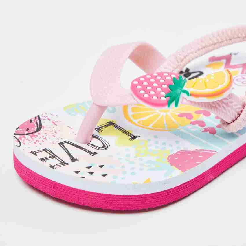 Girls flamingo best sale flip flops