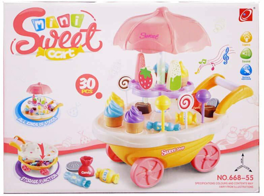 Mini sweet shop cart toy