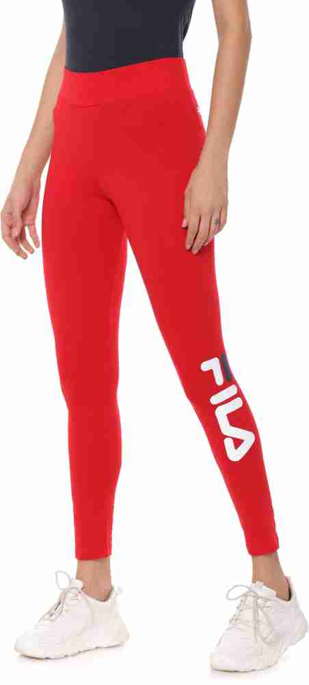 Red 2025 fila leggings