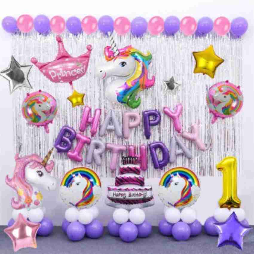 Aoes Unicorn Theme Birthday Party Decor For Boy & Girl For First Birthday  Price in India - Buy Aoes Unicorn Theme Birthday Party Decor For Boy & Girl  For First Birthday online
