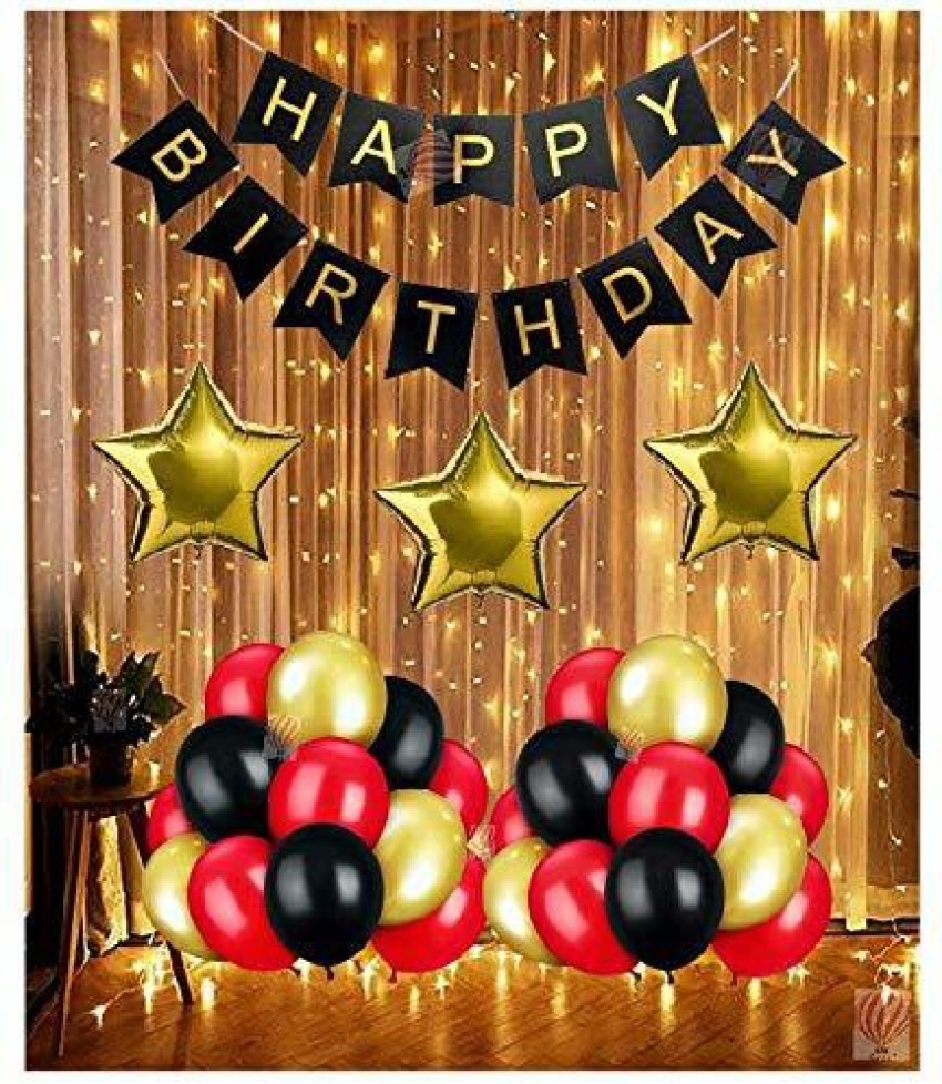 Shop black gold and red birthday party decorations for Sale on