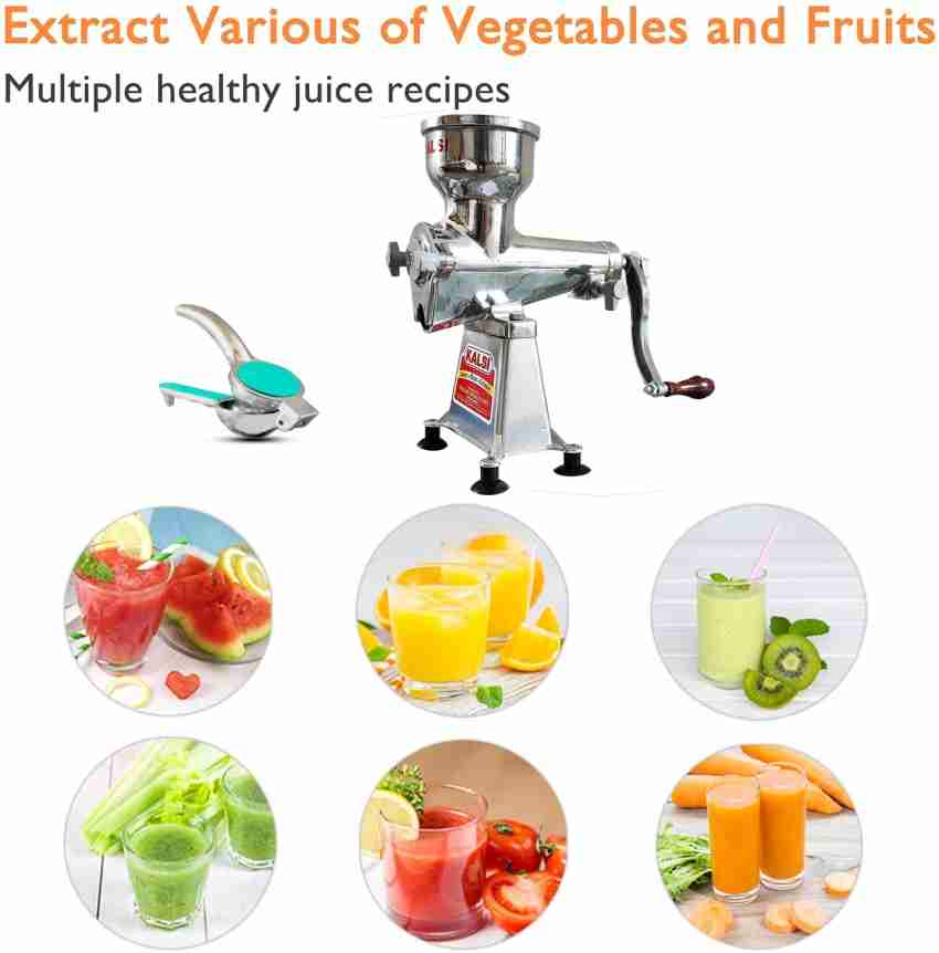 Kalsi Hand Operated Juicer Machine, Silver (No. - 9)