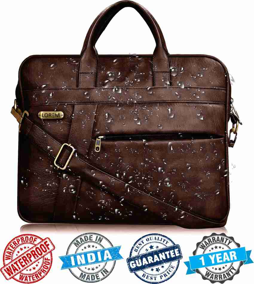 Flipkart LOREM BG05 Brown Color Briefcase Laptop Bag Cross
