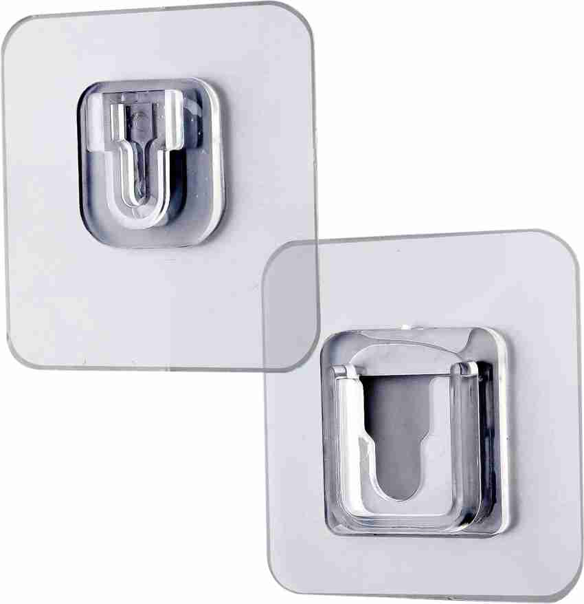 Kemendra Double-Sided Adhesive Wall Hooks- Wall-Sticking Hooks Without  Punching and Nails Waterproof Oil-Proof Heavy-Duty Self for Bathroom  Kitchen 10 Pairs Hooks, 6kg Max Hooks