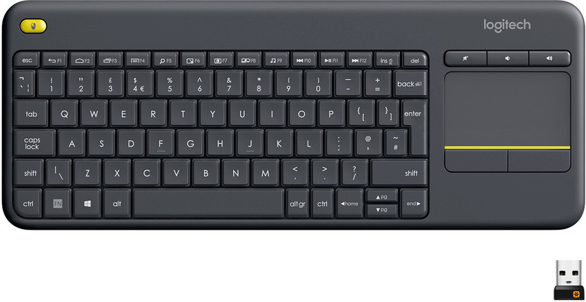 Logitech K400 with Touchpad Connected to TV Customizable Multi