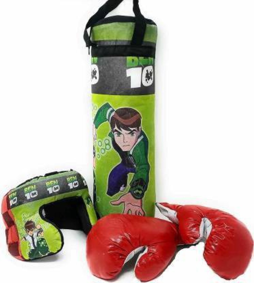 PLAZZO-PAIR Boxing Punching Bag Kit For Kids Includes-Punching Bag, Gloves and Headgear Hanging Bag