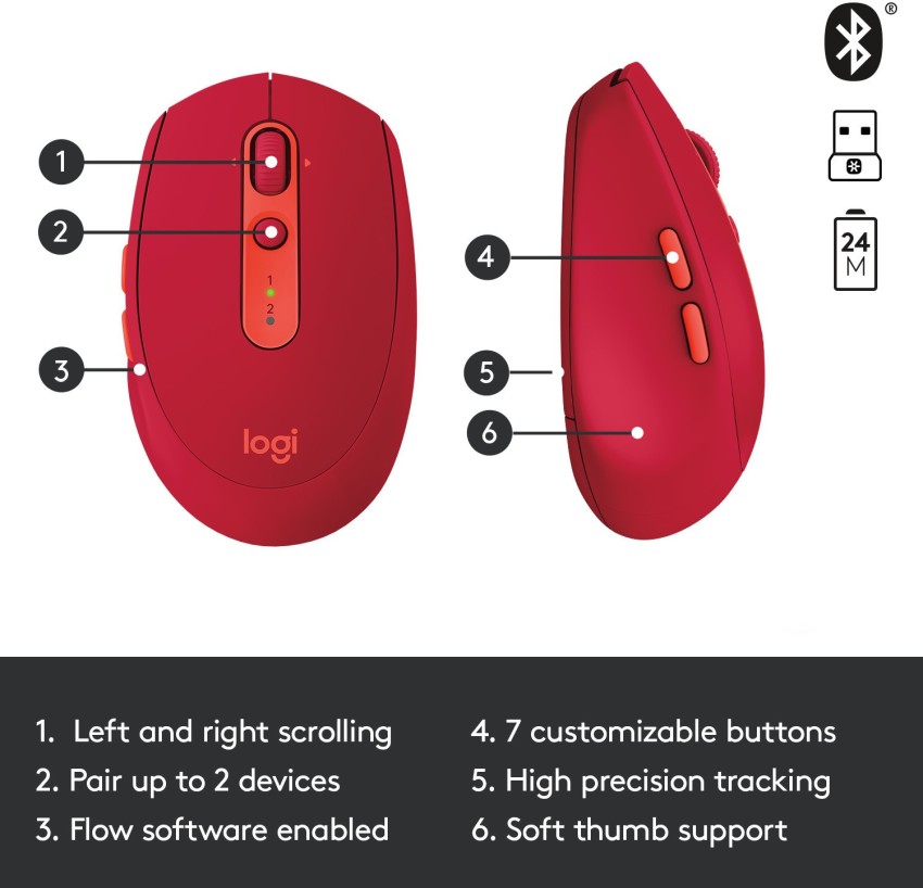 Logitech M590 / Multi-Device Silent with 7 Customizable Buttons, 2