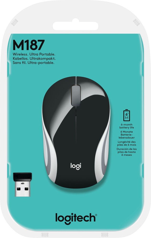 Souris Logitech M187 mini Sans fil Rouge