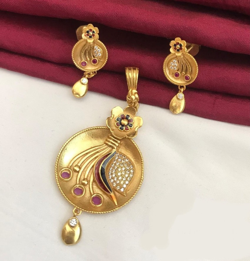 Sophia Diamond Pendant Earrings Set  Pachchigar Jewellers