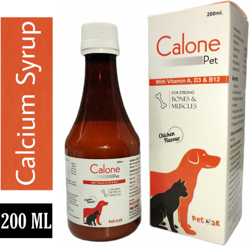 Calcium syrup top for dogs