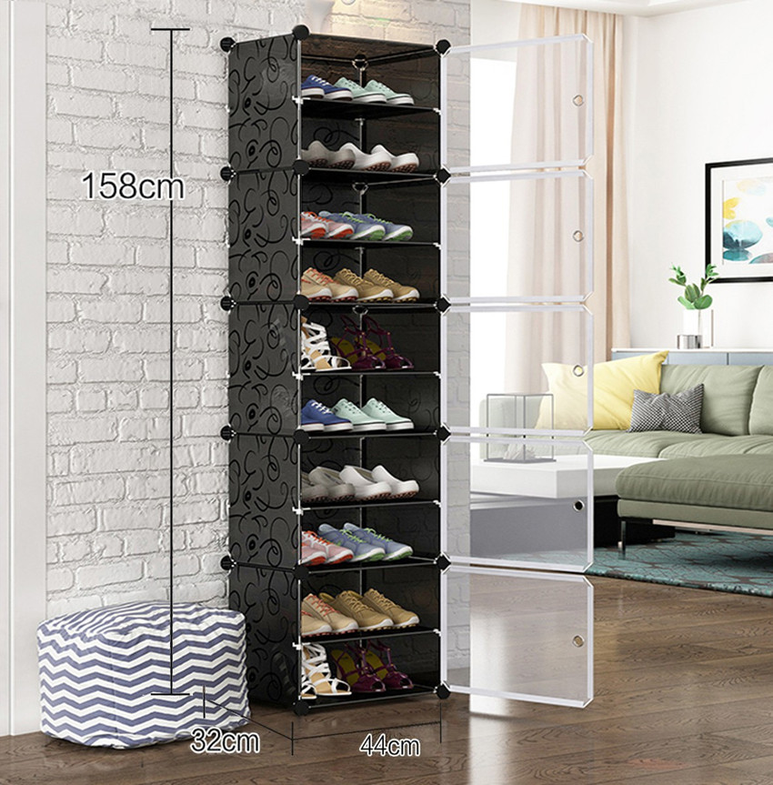 Sasimo 5 Door 10 Shelf Fabric Metal Collapsible Shoe Stand Price