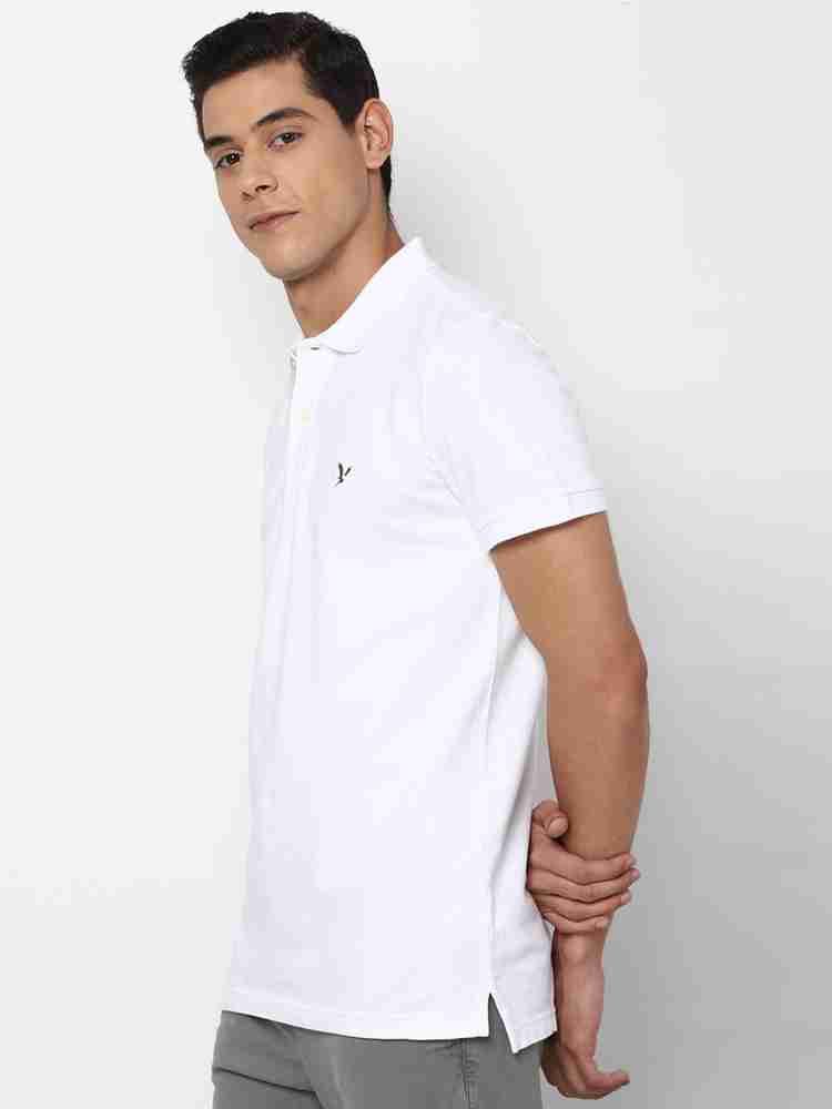 American Eagle Outfitters Solid Men Polo Neck White T Shirt Buy