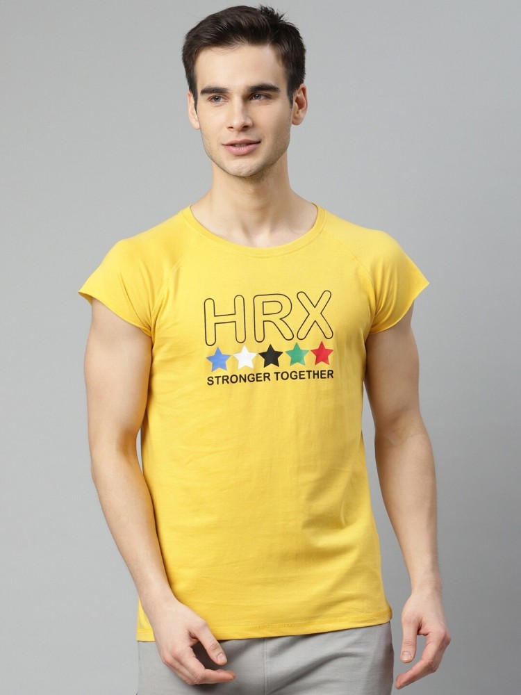 Hrx best sale tshirts yellow