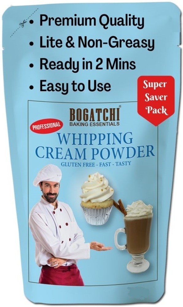 BOGATCHI Whipping Cream Powder, Non GMO |Tasty | Gluten Free, Whipping  Cream for Cakes, 180g , Free Measuring Spoon