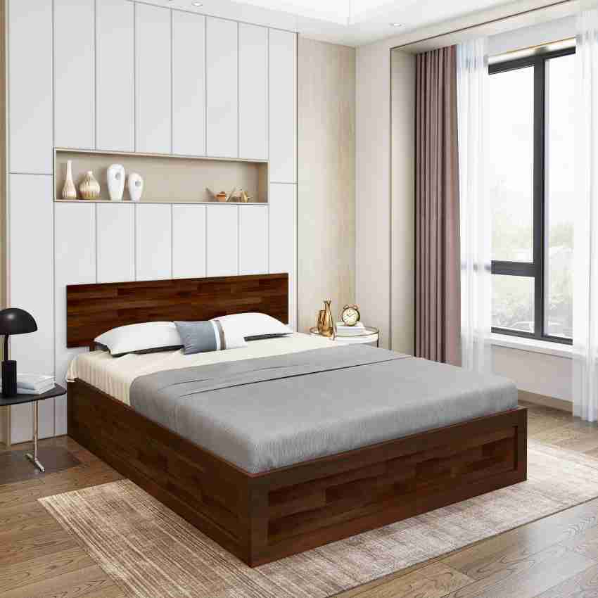 Flipkart wooden double deals bed