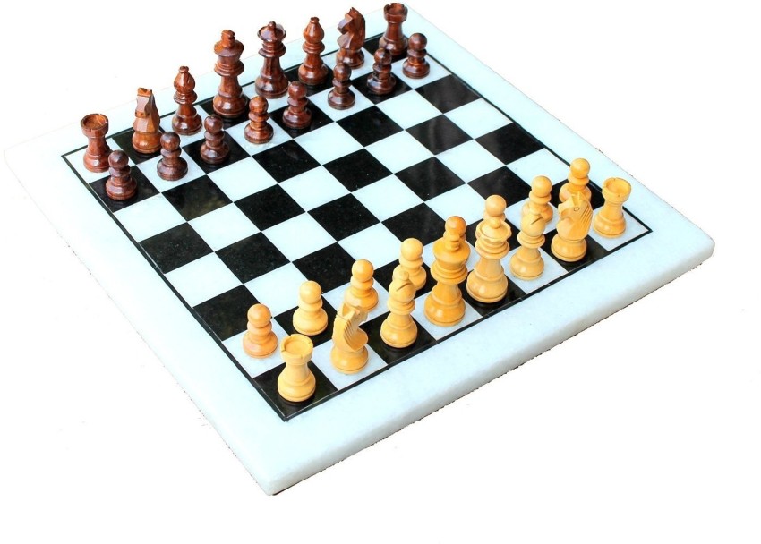 StonKraft Wooden Chess Game Board Set with Magnetic Wood Pieces, 12 X 12  Inch