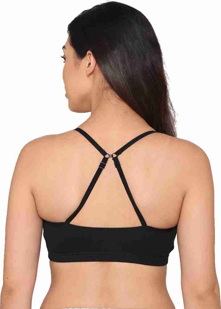 Buy Kalyani KB710003 Non Padded, Non Wired Printed Pullover Cotton-Lycra  Beginner/Yoga/Training Bra for Women/Girls with Seamless Cups (Pack of 3  Assorted) at