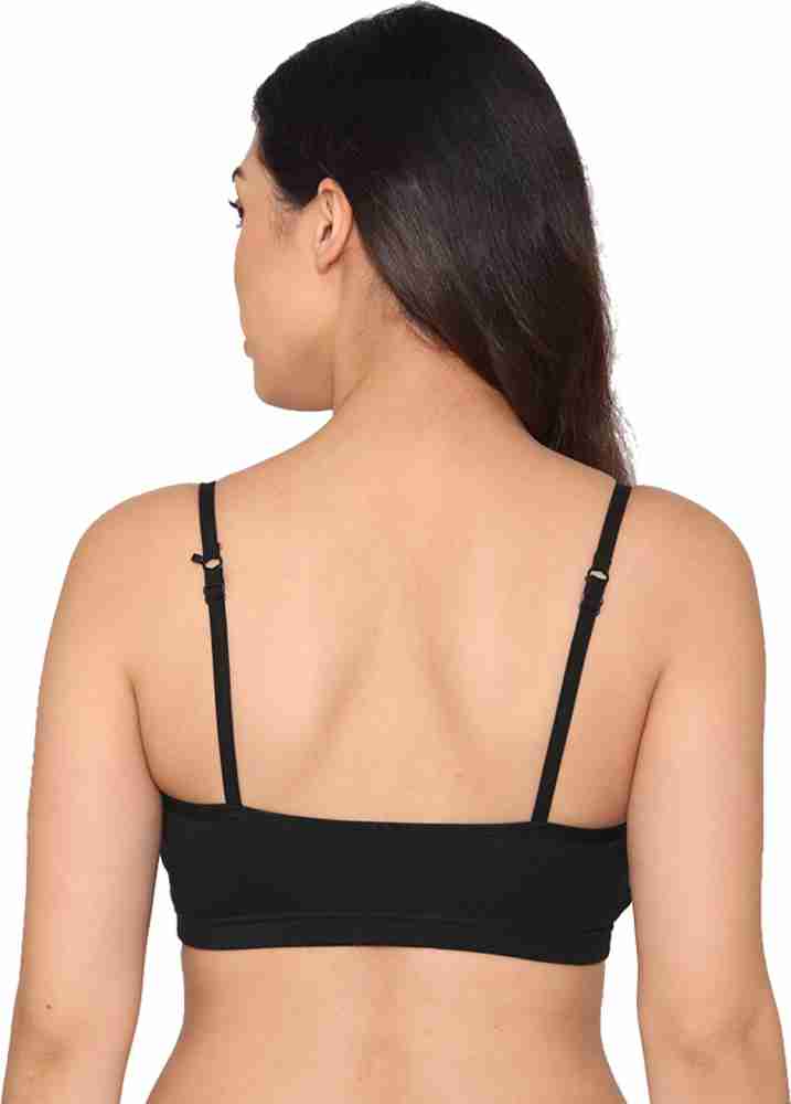 Buy Kalyani 5033 Cotton Lycra Non Padded Non Wired Seamless  Beginners/Training/Yoga Bra Pack of 3 for Girls with Convertible Cross Back  at