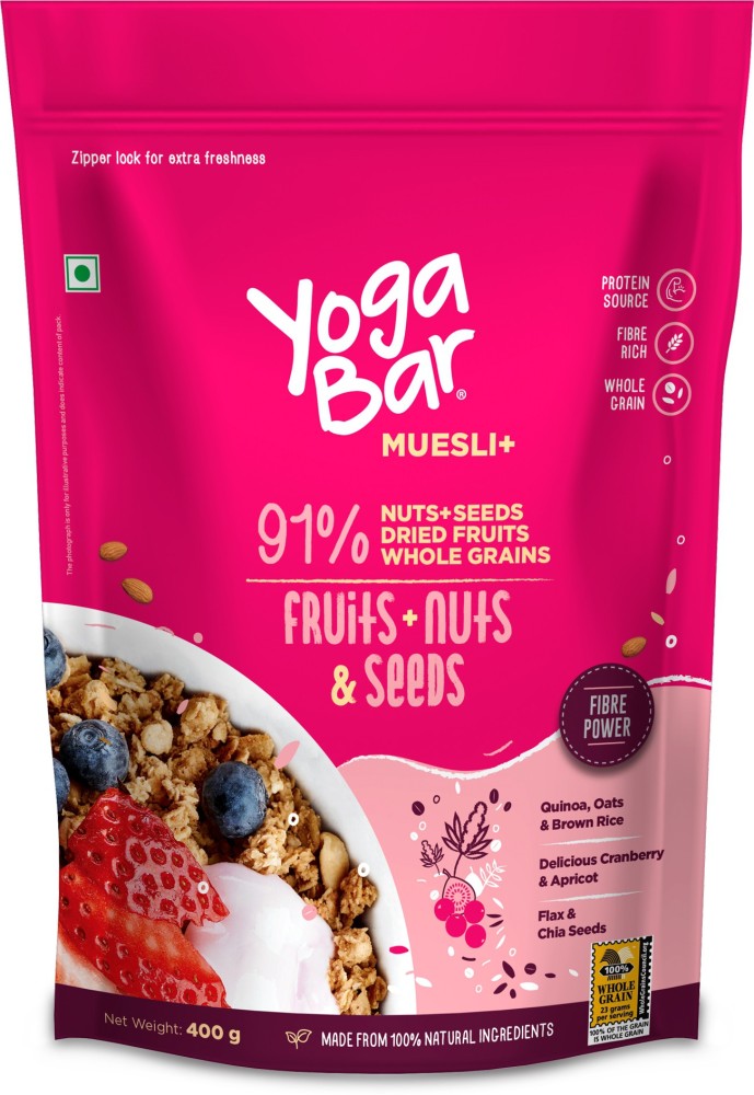 Yogabar Fruit & Nut Muesli with Seeds Pouch Price in India - Buy