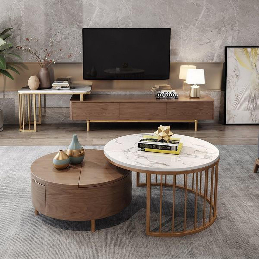 Rose gold clearance center table