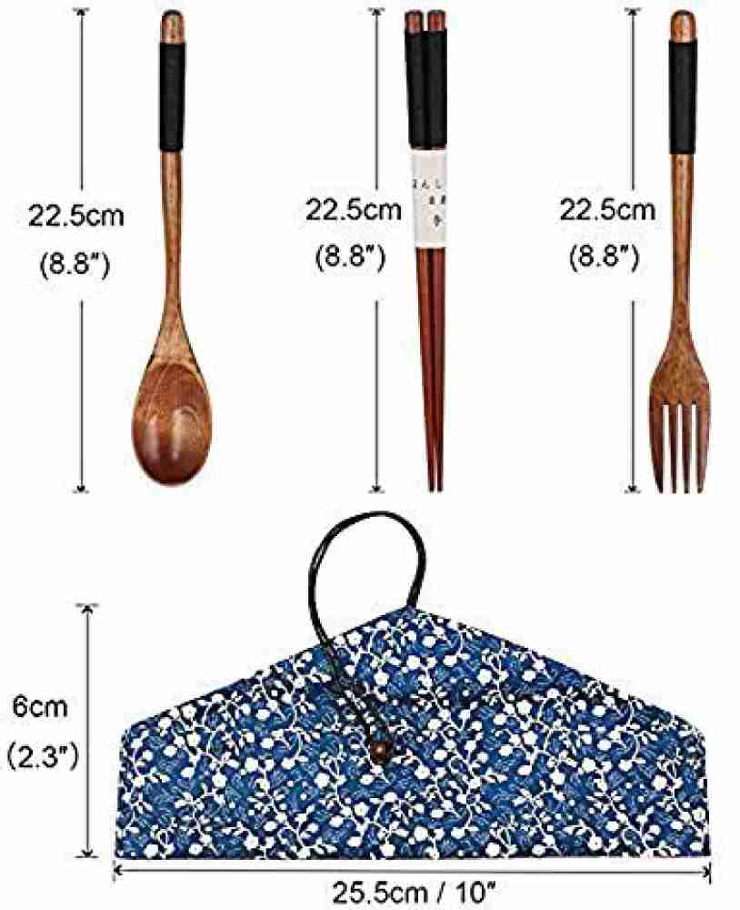 Dwiza Enterprise Portable Wheat Cutlery Set Foldable Travel Spoon