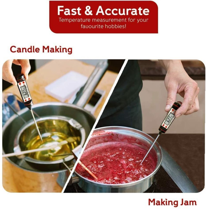 Digital Food Thermometer For Oil, Water, Meat - Accurate Kitchen