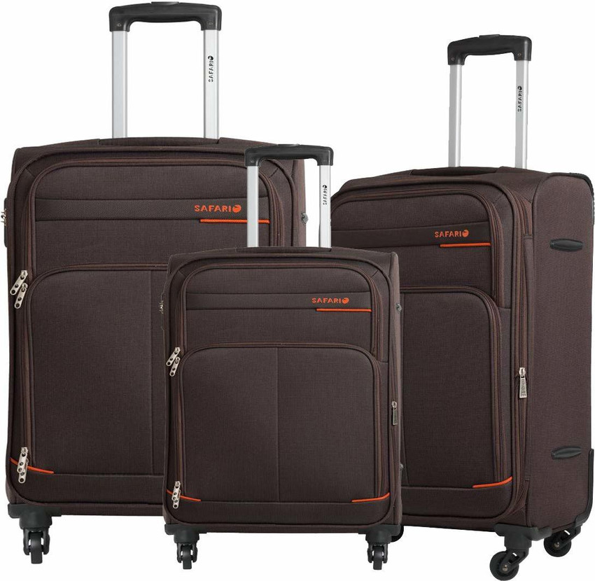 SAFARI 3 Piece Set of Small Medium Large 55CM 65CM 75CM Cabin