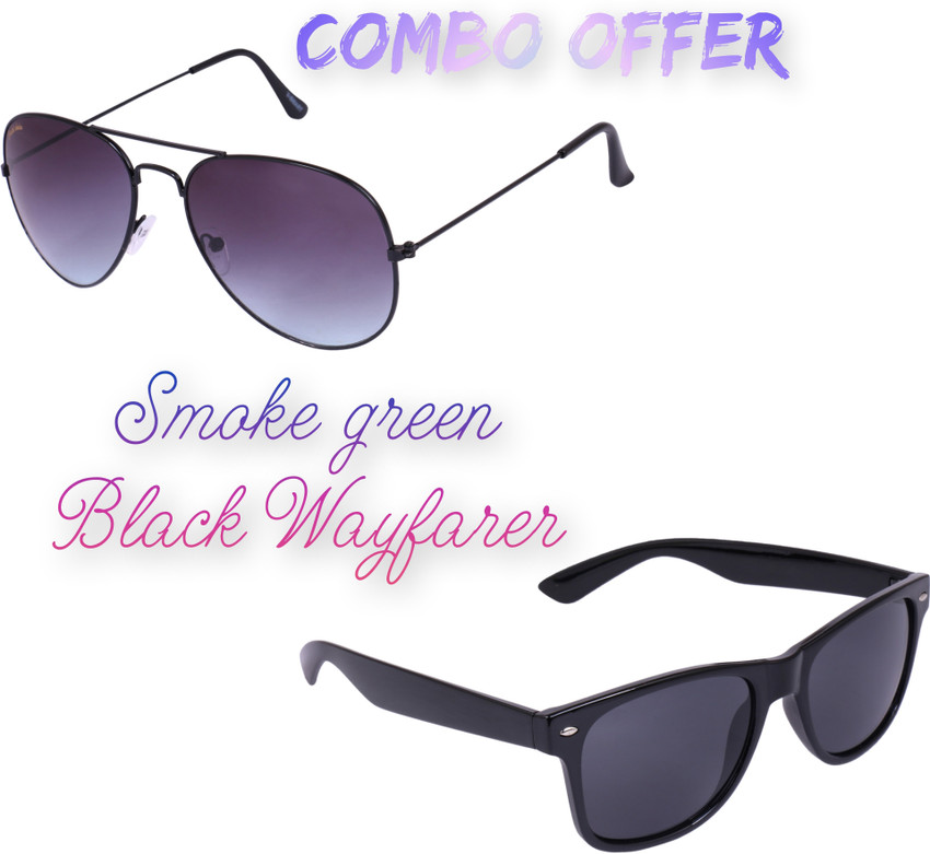 Buy coastal shades Wayfarer Aviator Sunglasses Grey Black For