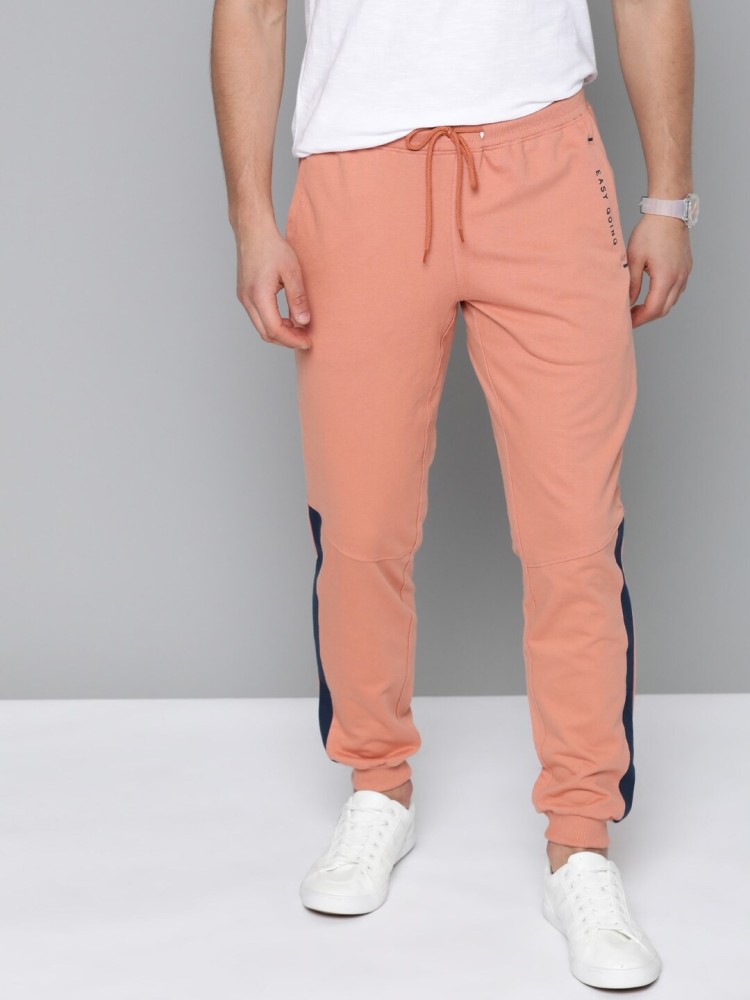 Mast & Harbour Solid Men Pink Track Pants - Buy Mast & Harbour Solid Men  Pink Track Pants Online at Best Prices in India