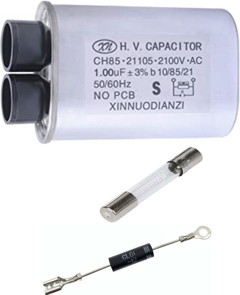 Vcare High Voltage Capacitor 1uF Diode Fuse spare kit for
