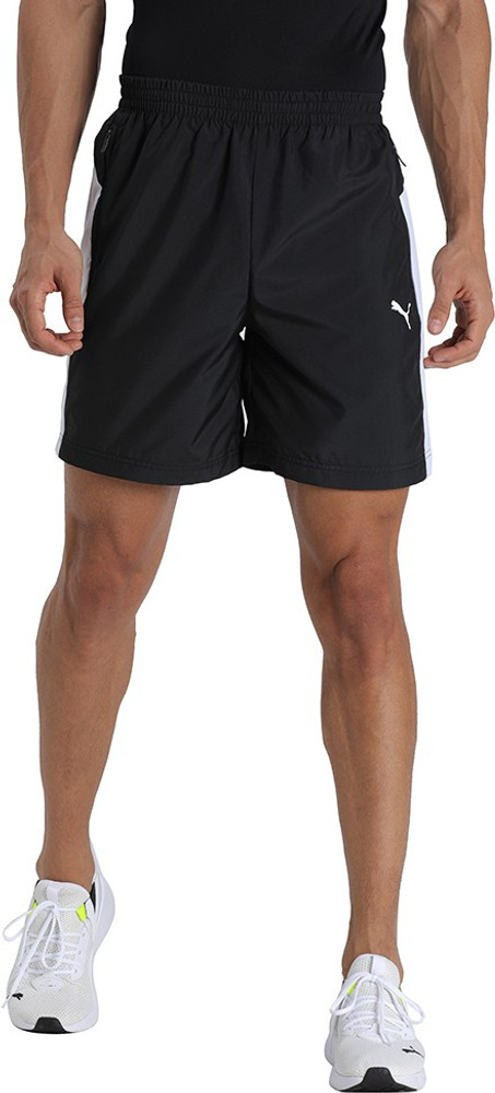 PUMA Solid Men Black Regular Shorts