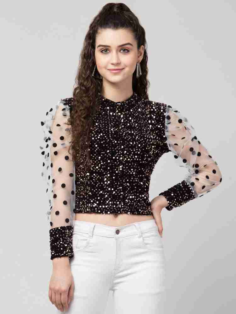 Polka dots tops store flipkart