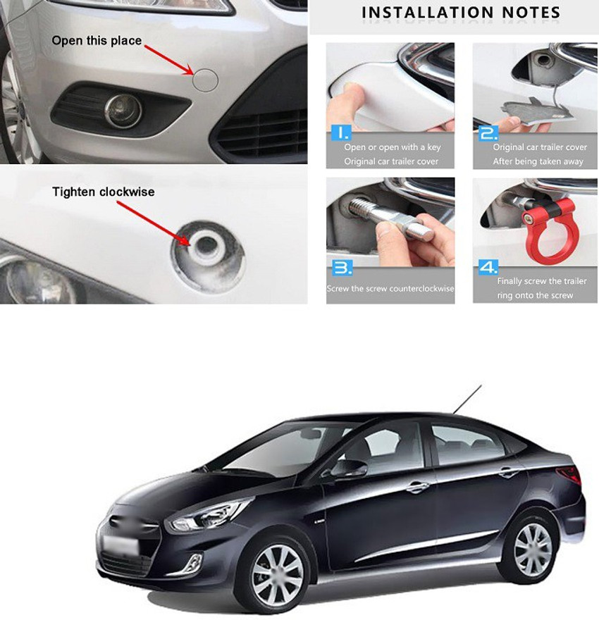 Hyundai accent tow on sale hook