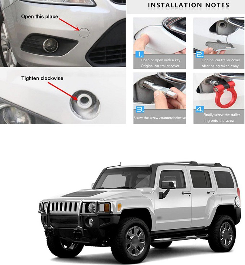 Hummer h3 chrome tow cheap hooks