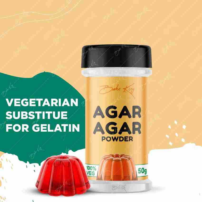 Bake King Agar Agar Powder 50g Agar Agar Powder for cake and pudding, 100%  Vegetarian Gelatin Alternative