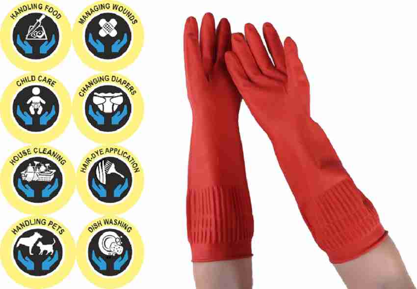 Extra long shop dishwashing gloves