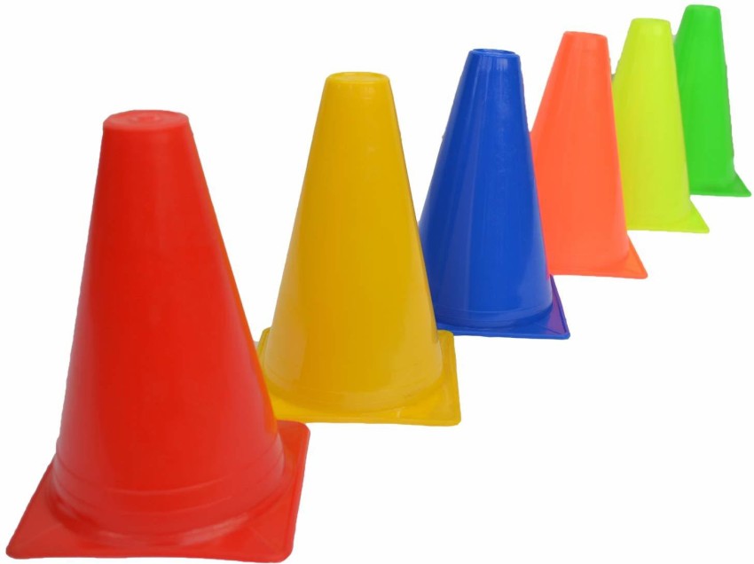 Novelty Place Multipurpose Training Cones (Set of 12), Soft & Durable  Traffic Cone for Safety, Agility, Soccer, Football & Other Activities -  Neon