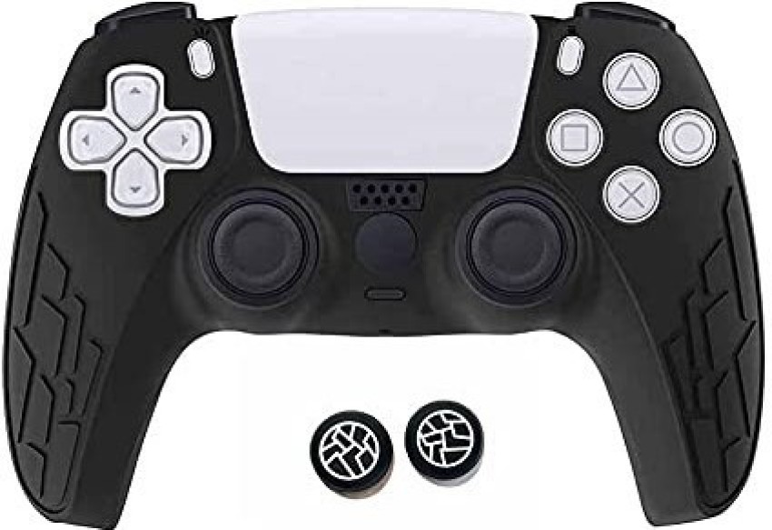 lightgaming Skin for PS5 Controller Grips, Silicone Case Cover for Playstation  5 Protector with 2pcs Thumb Caps (Black) Gaming Accessory Kit - lightgaming  